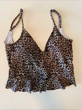 Kortni Jeane Leopard Print V-Neck Camisole - Brown & Black